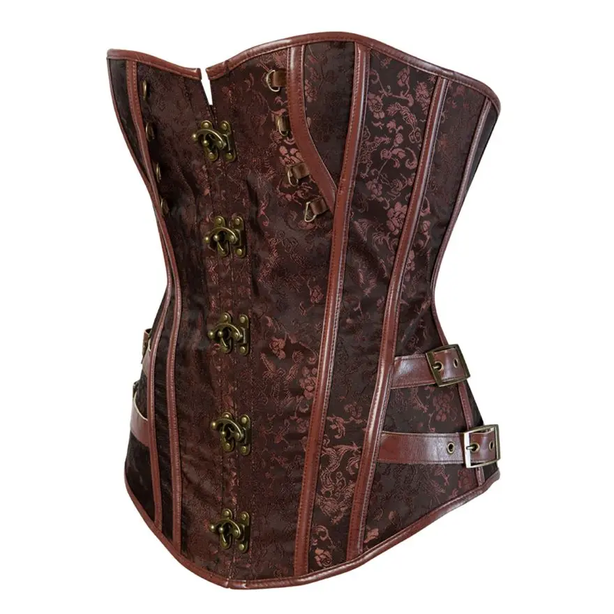 Steampunk Gothic Sexy Corset Top With Buckles Women Bustier