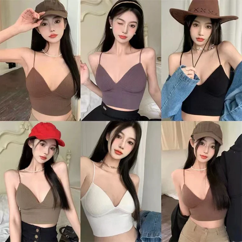 Sexy backless camisole crop top for women