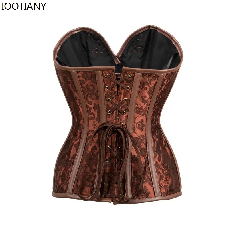 Brown Leather Corsets And Bustiers Vintage Armor Corset Steampunk