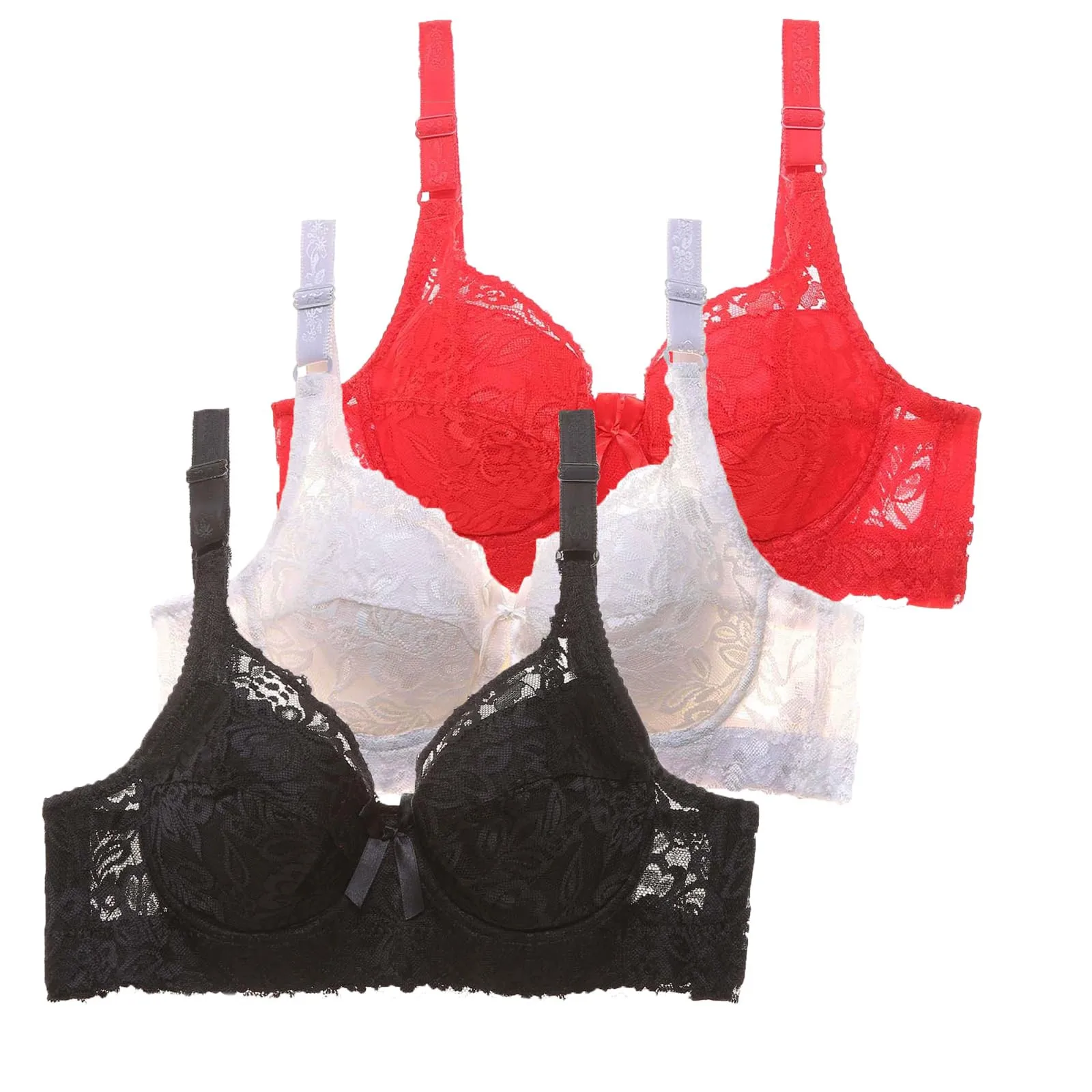 Women's Sexy Bra Set Lace Push up Everyday Bras and Panty 