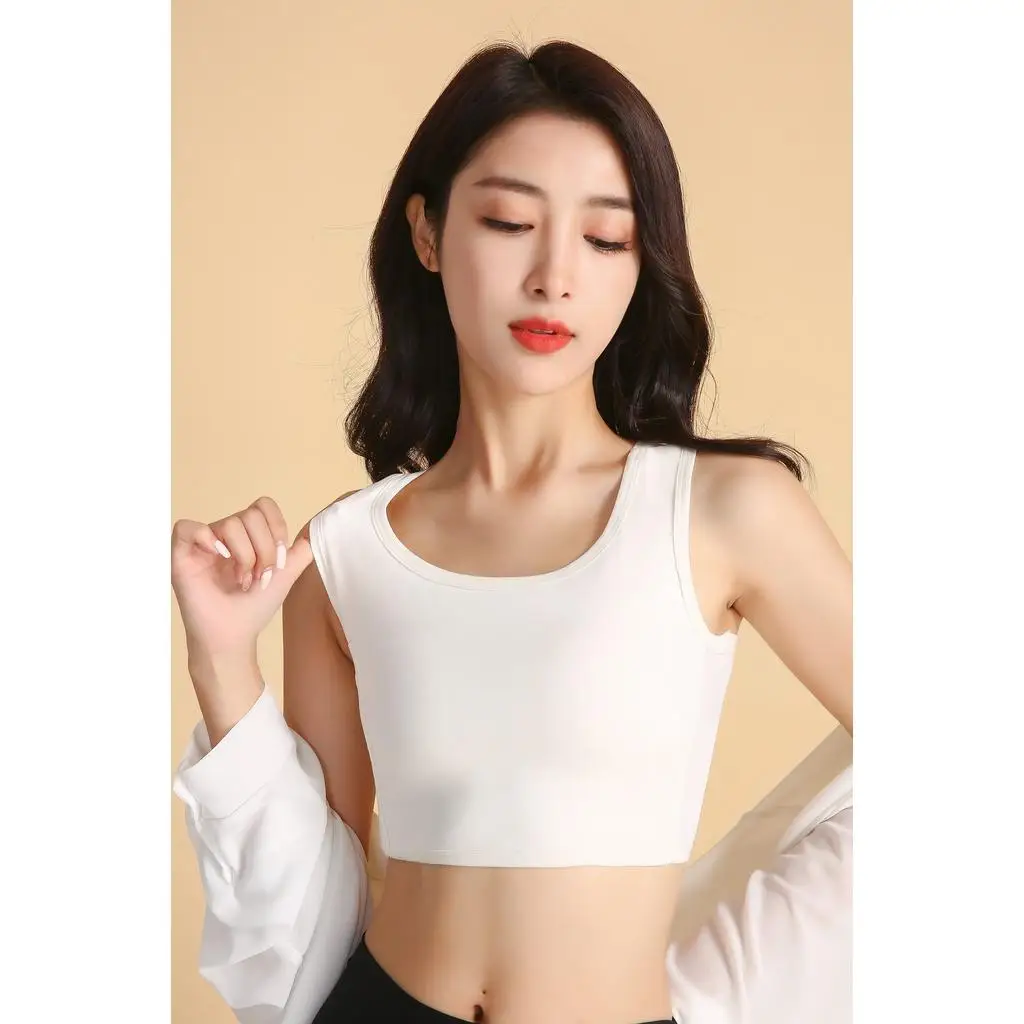 Buy Womens Chest Breast Binder Sports Bra Short Vest Yoga Tank