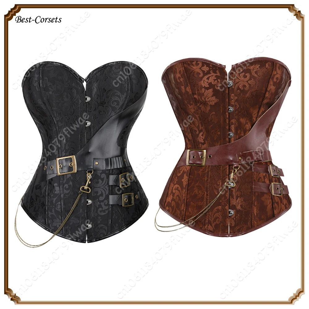 Steampunk Corset Long Torso Bustiers And Corsets Top Sexy Overbust Plus  Size Vintage Corselet Steel Boned Hourglass Waist Tainer - Bustiers &  Corsets - AliExpress