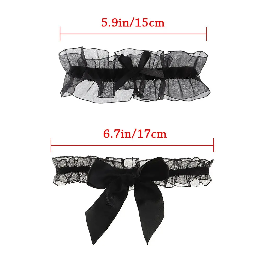 2 Piece Wedding Garter Belt Bow Knot Lace Leg Ring White Sexy Gift for Wife  Female Bride (Color : 3, Size : One Size) (1 One Size) (5 One Size)