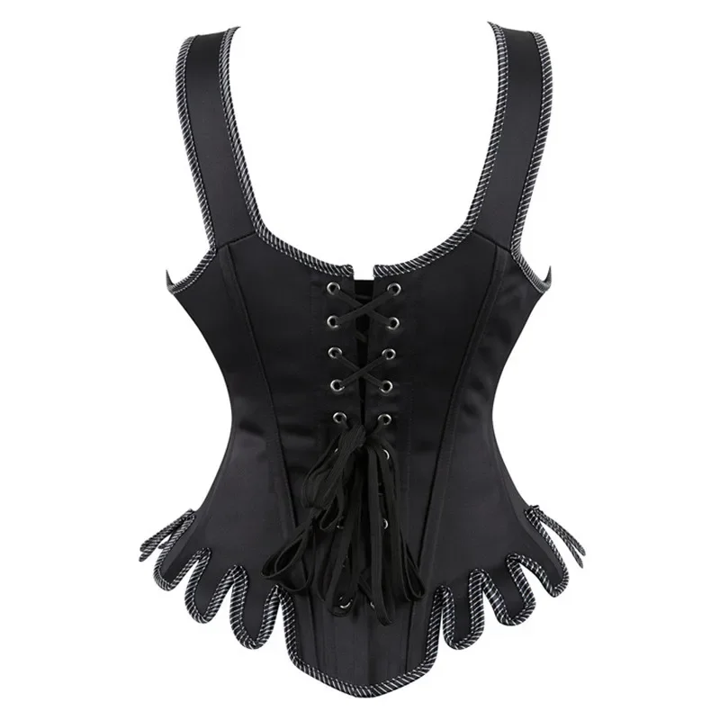 Vintage Steampunk Overbust Corset for Women Sexy Straps Bustier