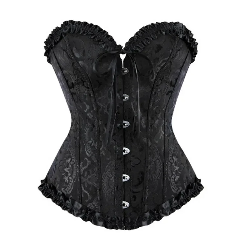Sexy Floral Lace Corsets Bustiers Tops For Women Flower Print