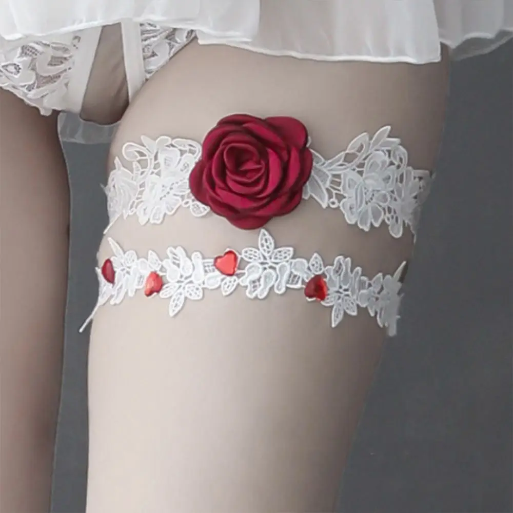 1pc Lace Wedding Garter Belt Bridal Leg Garter With Floral Design