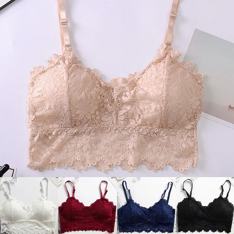 Sexy Floral Lace Bra Top for Women Bralette Push Up Bras Lingerie