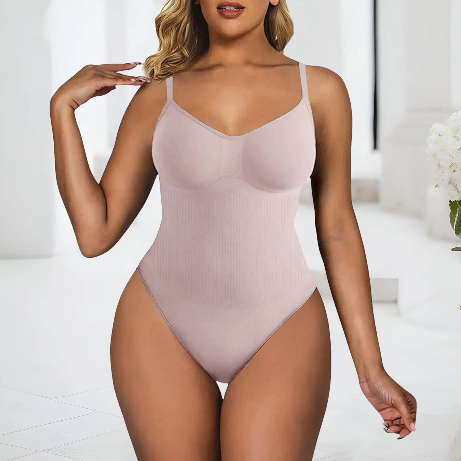 Seamless Body Shaping Bodysuit Belly Controlling Butt Lifting Plus Size  Thong Briefs Suspenders Tight Corset Bodysuit, Beyondshoping
