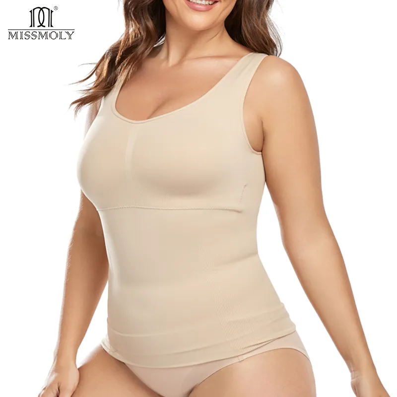 MISS MOLY Women Seamless Bodysuit Shapewear Tummy Control Body Briefer with  Built-In Bra Jumpsuit Tops