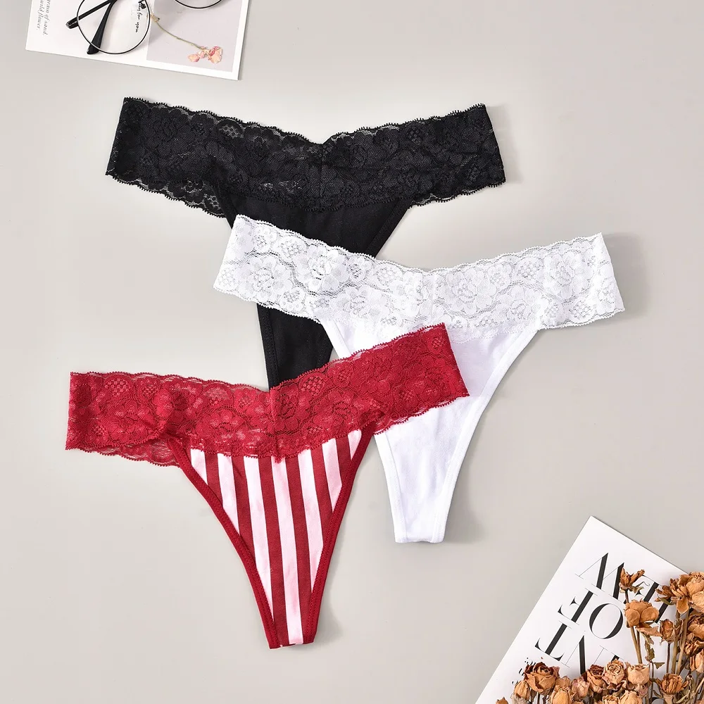 Women's Sexy Cotton Striped Panties Low Waist Comfortable Breathable Soft  Intimate Underwear Girls Briefs Plus Size, Beyondshoping