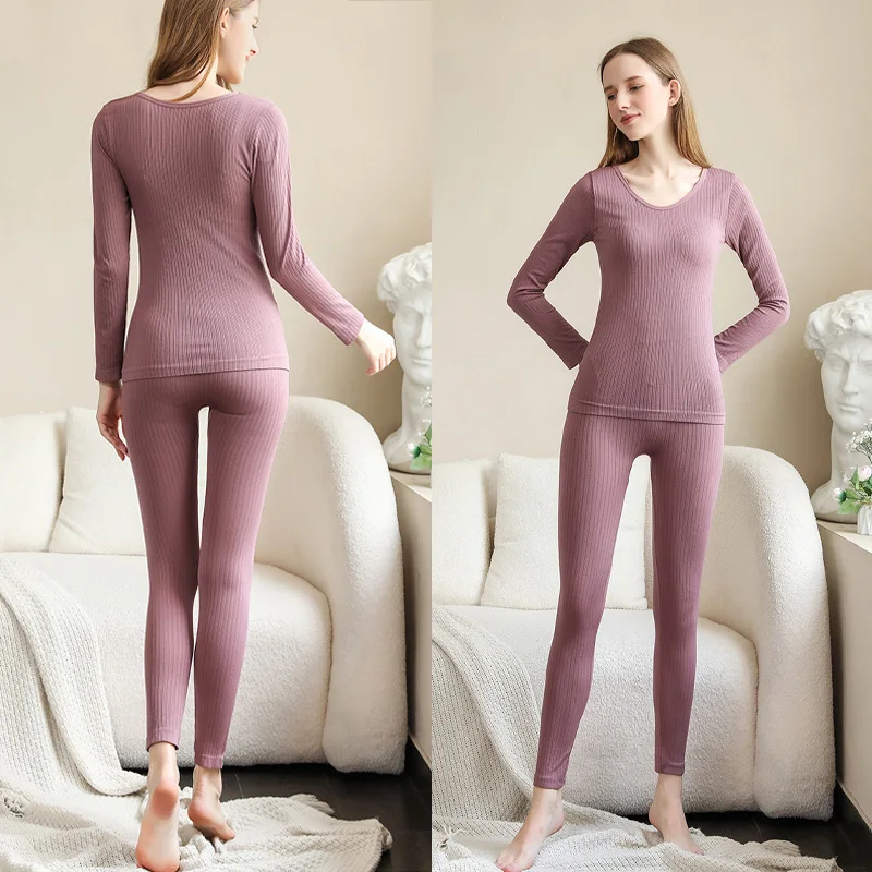 Women's Thermal Underwear Winter Long Johns Seamless Thick Double