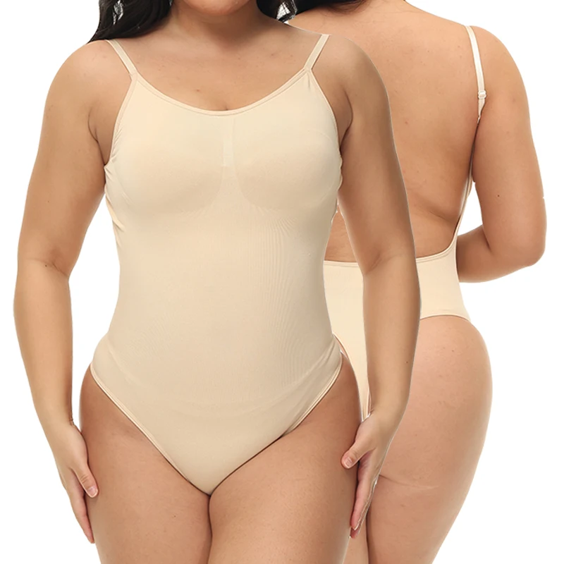 Women Seamless Bodysuit Tummy Control Shapewear Sleeveless Sculpting Body  Shaper