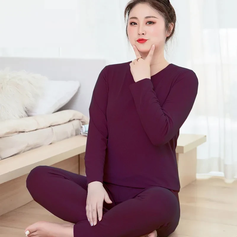 German Velvet Seamless Wool Thermal Underwear Womens Set For Women