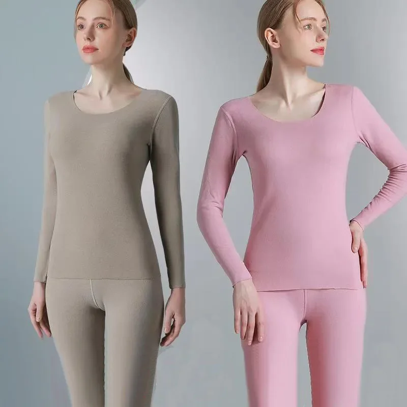 Women's Thermal Underwear Set Long Johns Base Layer Fleece Lined