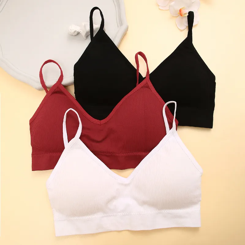 Women Tank Top Push Up Bra Tube Tops Seamless Brassiere Crop Top Lingerie  Female Underwear Intimates Backless Bralette Color White size Free Size