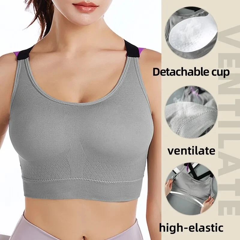Sports Fitness Yoga Casual Women Seamless Bra Camisole Underwear S XL Black  Green Gray Skin Breathable Sexy Crop Top, Beyondshoping