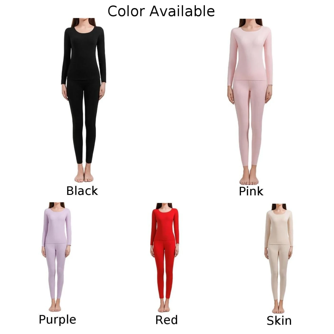 Women Thermal Underwear T-Shirt Top+Long Pants Winter New Thick