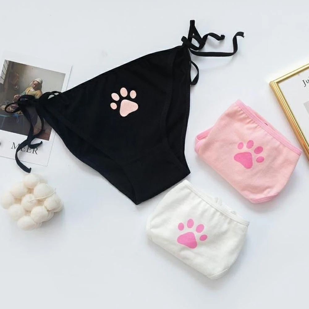 3Pcs/Set Panties Women Cotton Breathable Underwear Cute Print