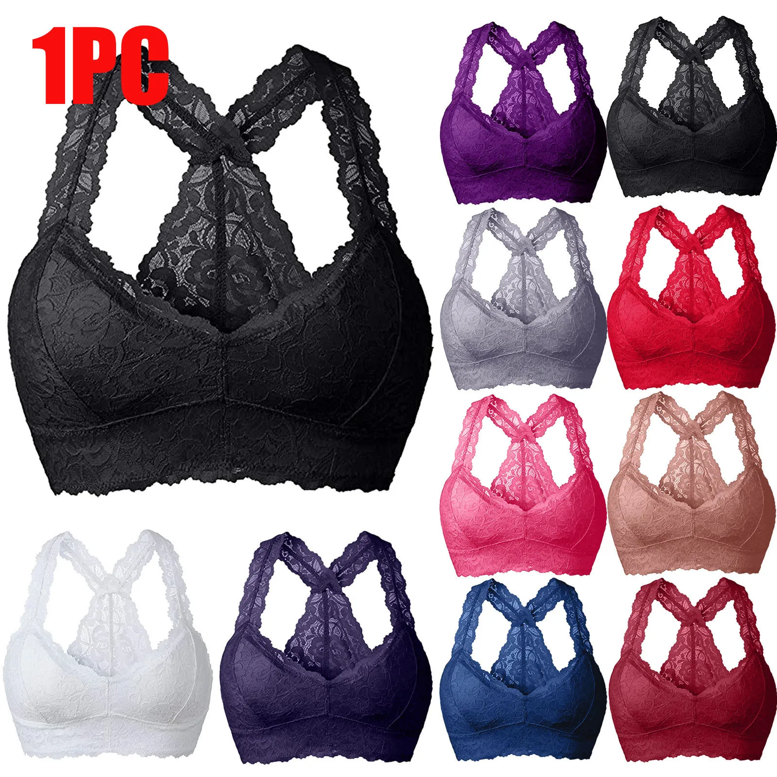 Camisole Top Lace Bra Back  Lace Tops Women Sexy Crop