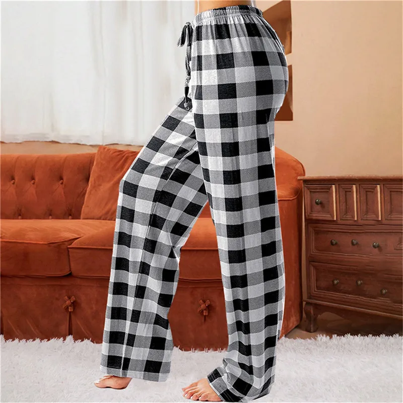 Women Christmas Pajama Pants D String Print High Waist Pants Loose  Loungewear-Layfoo : Amazon.in: Clothing & Accessories