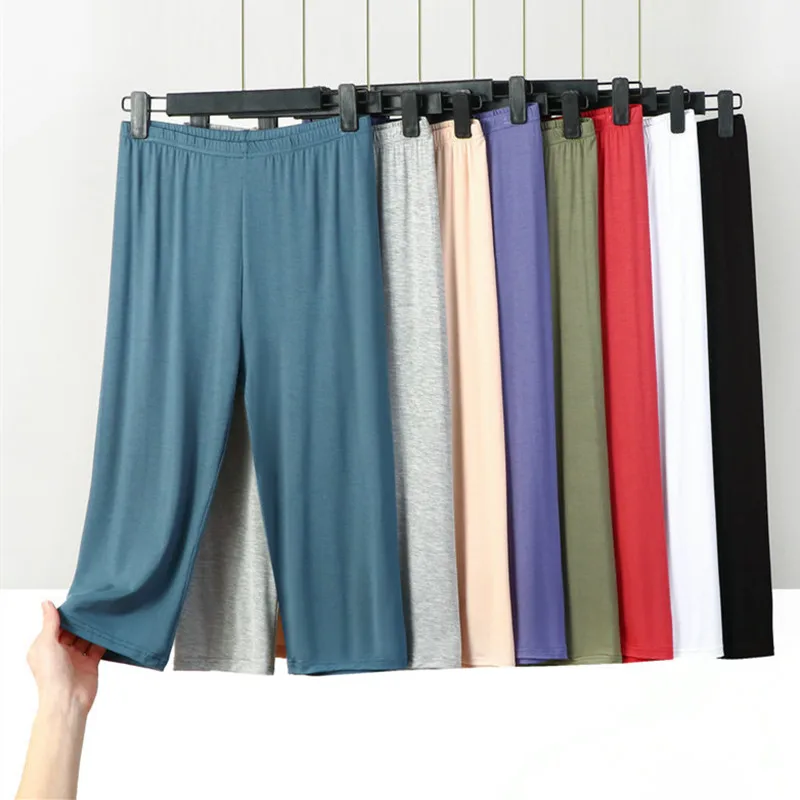 Knit Sleep Capri | Plus size women, Knitting women, Cotton pajama pants