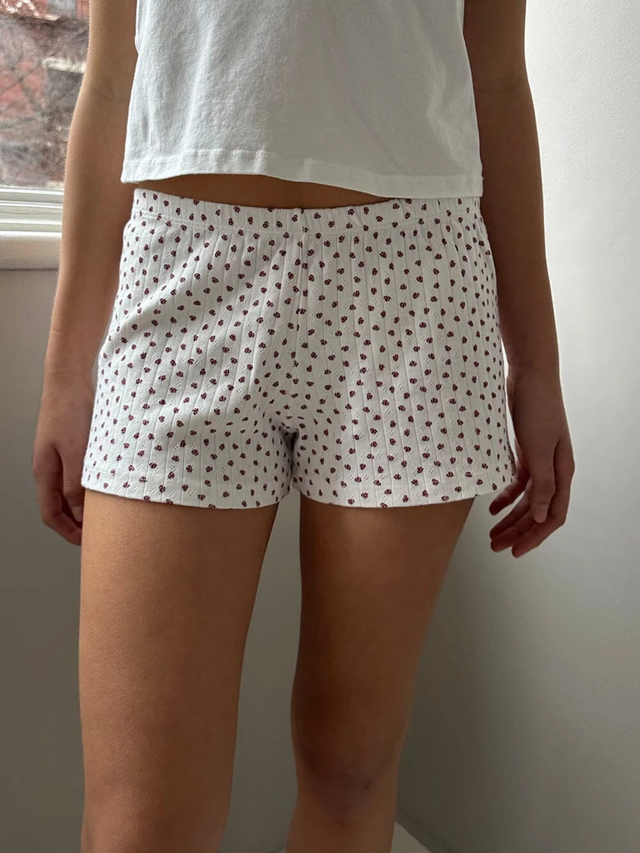 Summer Sleep Bottoms Cotton Pajama ladies loose elastic waist shorts Shorts  Women's Loose Elastic Pajama Pants 