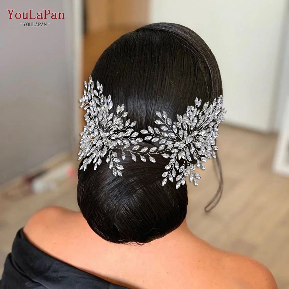 YouLaPan Wedding Bride Comb Bridal Rhinestone Headwear Women Bridesmaid Hair Comb Party Headband Handmade Hair Accessories HP392 1