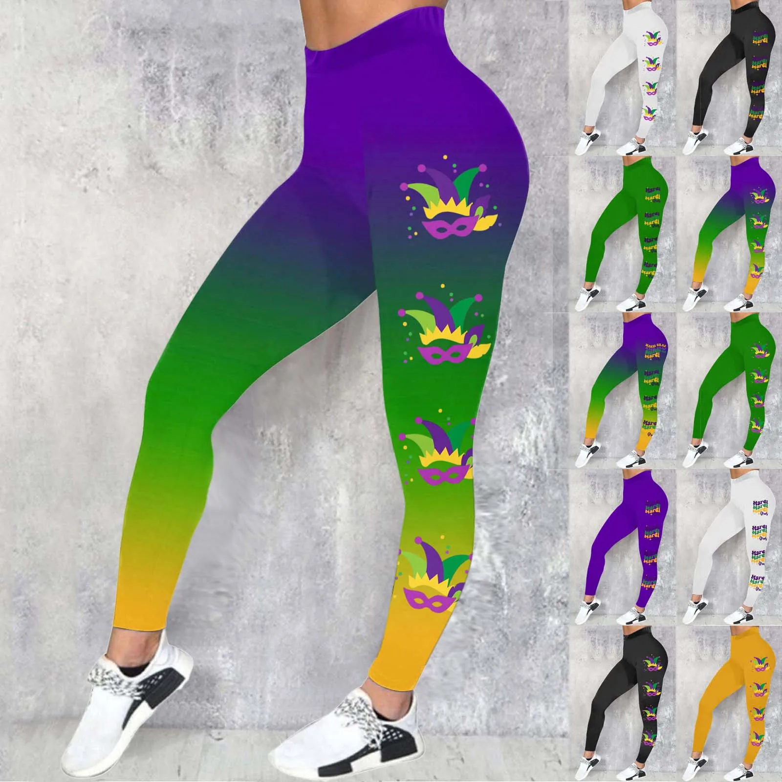Women Casual Sports Yoga Pants Colorful Printed Fashion Leggings