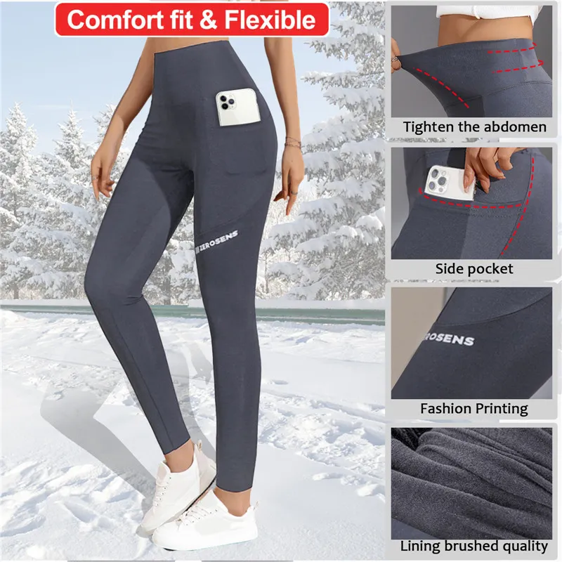 Women's Fleece Lined Leggings Warm Winter Yoga Leggings