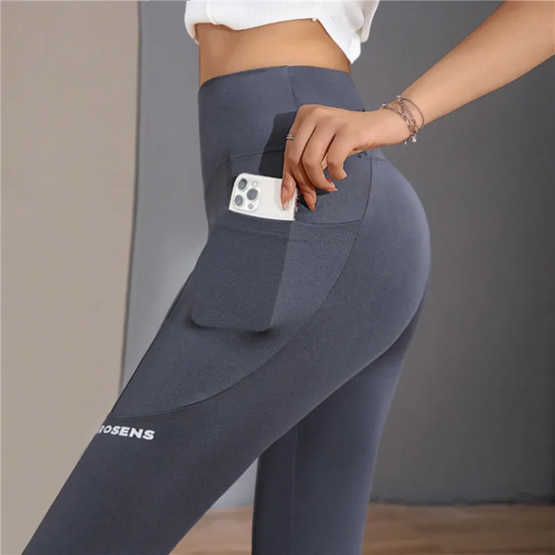 Women's Winter Thermal Fleece Lined Leggings High Rise Yoga Pants With  Pockets 