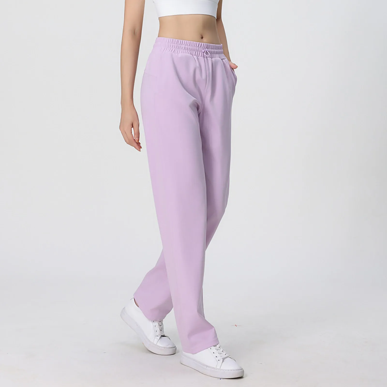 Women's Elastic Panty Leggings Casual Loose Yoga Pants Full Length Trousers  New | eBay