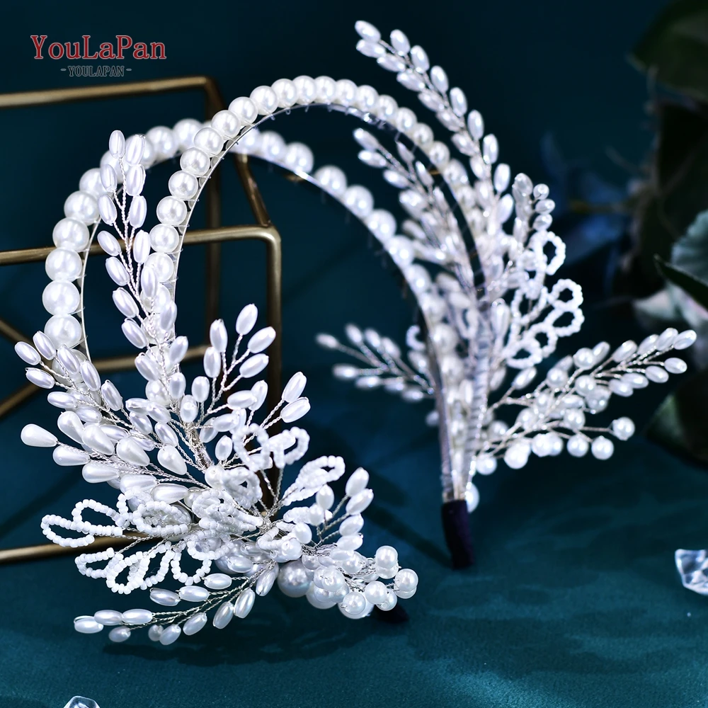 YouLaPan Wedding Pearl Hair Hoop Bride Bridesmaid Headband Women Exquisite Headwear Banquet Party Jewelry Hair Accessories HP627 1