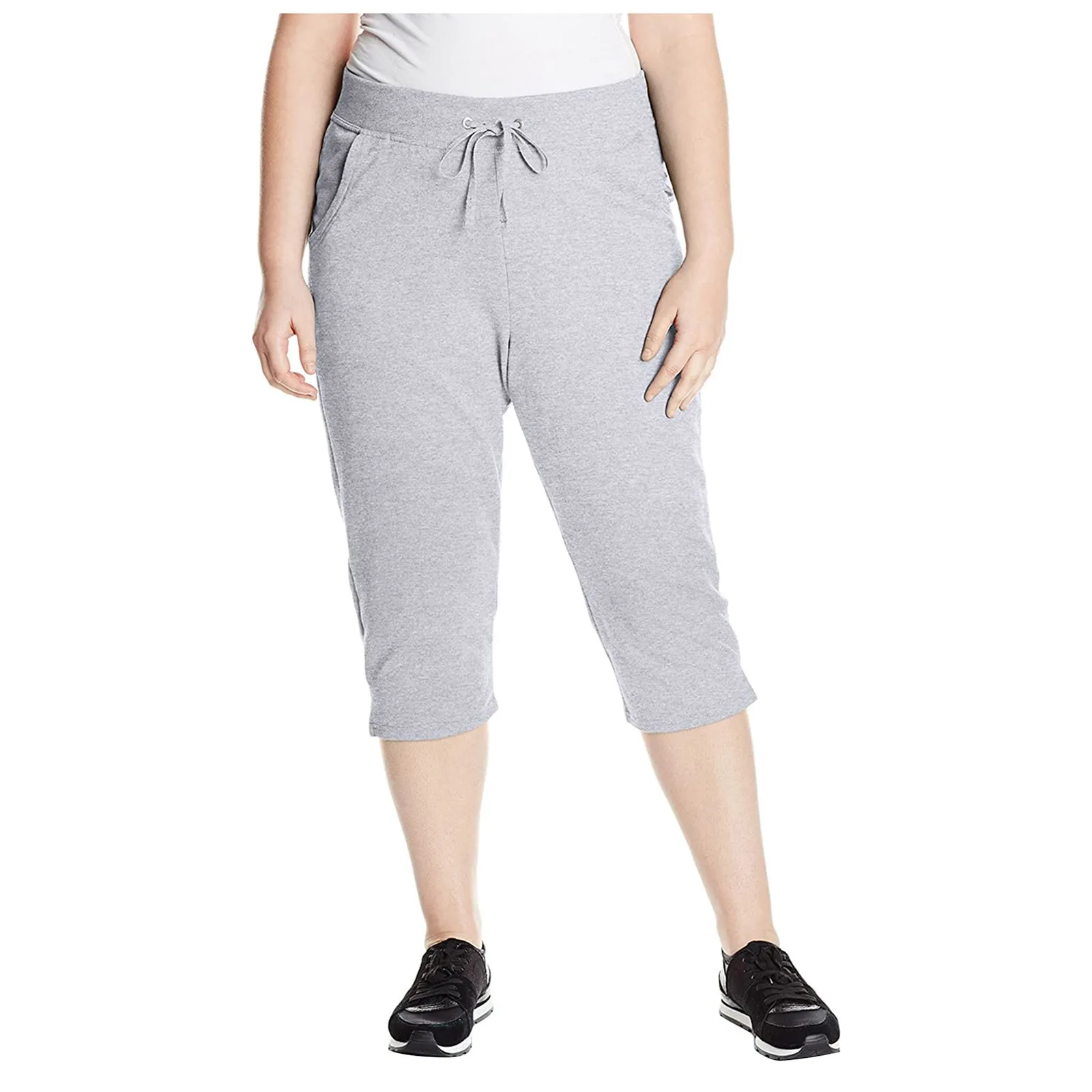 Women Satin Capri Pants Cropped Trousers Solid Loose Casual Workwear Summer  | eBay