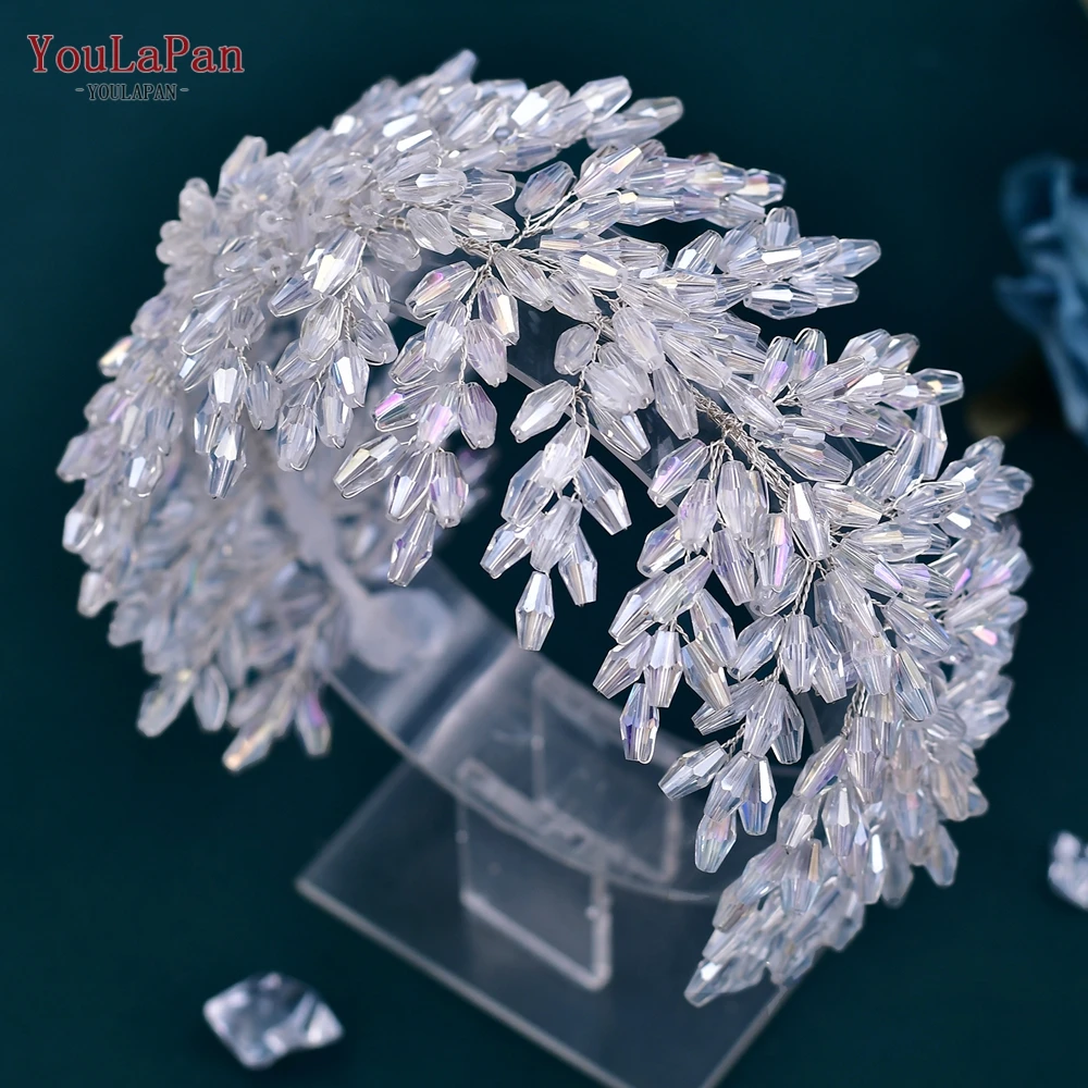 YouLaPan Crystal Wedding Headband Pageant Tiara Woman Bride Headwear Hair Accessories Jewelry Party Bridal Headdress HP371 1