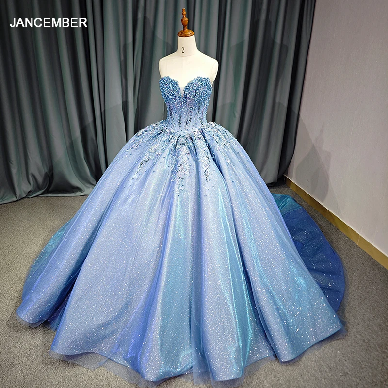 Jancember Stylish First-rate Quinceanera Dresses For Gril Ball Gown Strapless Beading vestidos de 15 quinceañera 2024 DY6750 1