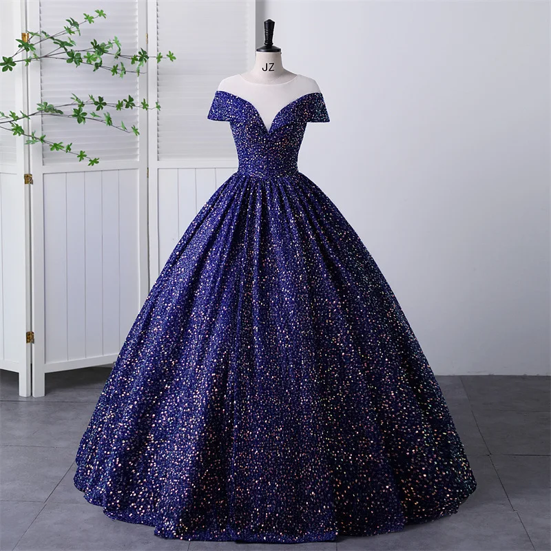 GUXQD Shiny Ball Gown Quinceanera Dresses Sequins Prom Birthday Party Gowns Formal Occasion Vestido De Anos 15 Sweet 16 1