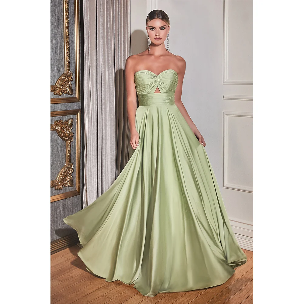 QueensLove Bridesmaid Dress A-Line Backless Wedding Dress Satin Prom Dress Sweetheart  New Style 2024 Customize 1