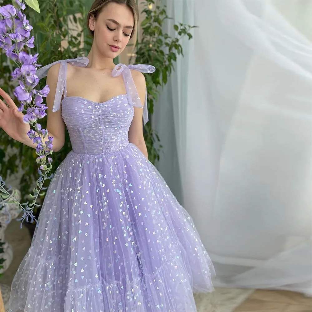 New purple shining sequined sweat lady girl women princess bridesmaid banquet party ball  dress performance gown 1