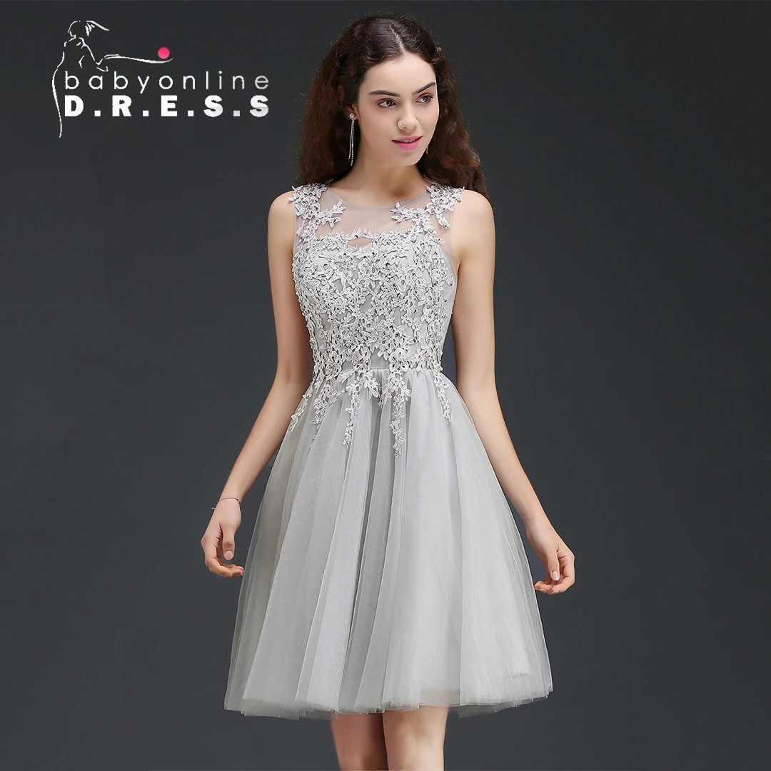 2024 Lace Homecoming Dress O Neck Soft Tulle Short Evening Dresses Graduation Prom Cocktail Party Gowns Vestido De Gala 1